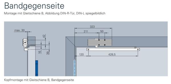 ECO Gleitschienenschließer TS 15 B – EN 1-2